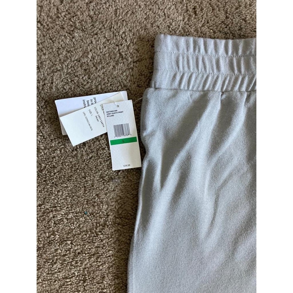 NWT Jessica Simpson Ryland Jogger Women Pants Size L Color Gray Earth Print - Picture 2 of 4